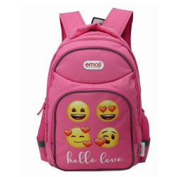 Ghiozdan Gimnaziu Emoji Clasic Roz 3 Fermoare Pigna