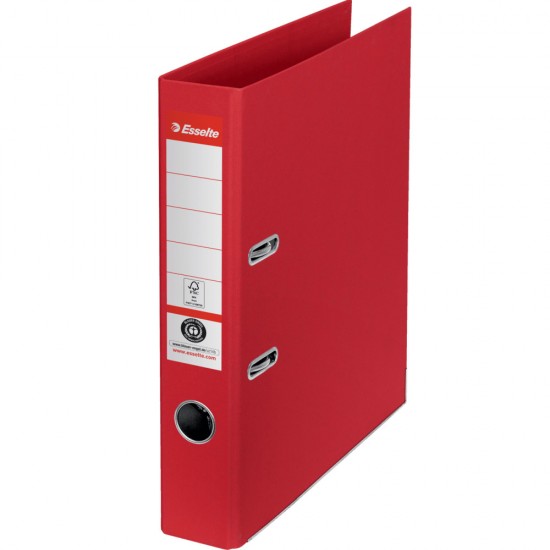 Biblioraft Carton Reciclat 5 Cm Rosu Vivida Nr1 Power Fsc Esselte