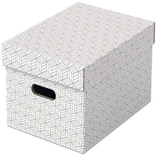 Cutie Depozitare Cu Capac 36 X 26 X 20 Cm Alba Recycled Fsc 3/set Esselte