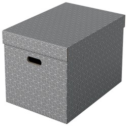 Cutie Depozitare Cu Capac 51 X 35 X 30 Cm Gri Recycled Fsc 3/set Esselte