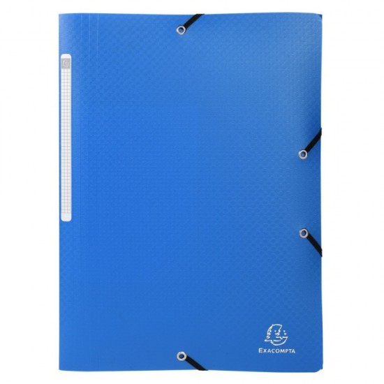 Mapa Plastic Cu Elastic Si Etich Cotor A4 Bleu Exacompta