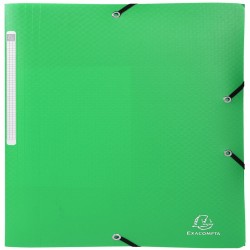 Mapa Plastic Cu Elastic Si Etich Cotor A4 Verde Exacompta