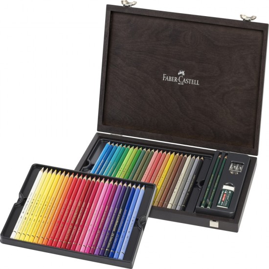 Cutie Lemn 48 Creioane Colorate Polychromos Faber-castell