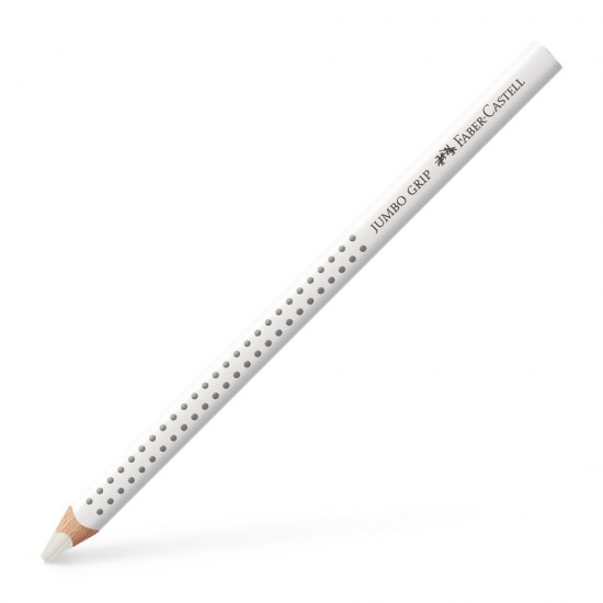 Creion Colorat Jumbo Grip Alb Faber-castell