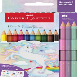 Creioane Colorate 10+3 Culori Unicorni Faber-castell