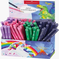 Display 120 Buc Creion Grafit Standard Si Jumbo Unicorni Si Dinozauri Faber-castell