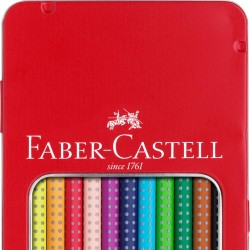 CREIOANE COLORATE 12 CULORI CUTIE METAL GRIP 2001 FABER-CASTELL