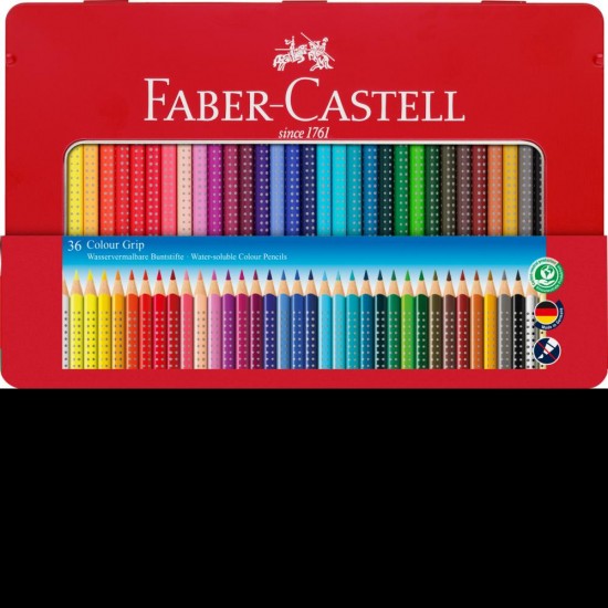 CREIOANE COLORATE 36 CULORI CUTIE METAL GRIP 2001 FABER-CASTELL