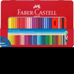 CREIOANE COLORATE 48 CULORI CUTIE METAL GRIP 2001 FABER-CASTELL