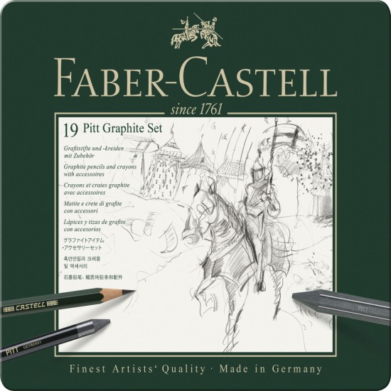 Set Pitt Monochrome Grafit 19 Buc Faber-castell