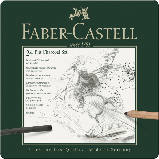 Set Pitt Monochrome Carbune 24 Buc Faber-castell