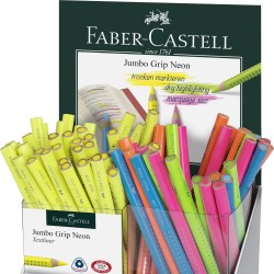 DISPLAY 72 BUC CREIOANE COLORATE NEON JUMBO GRIP FABER-CASTELL