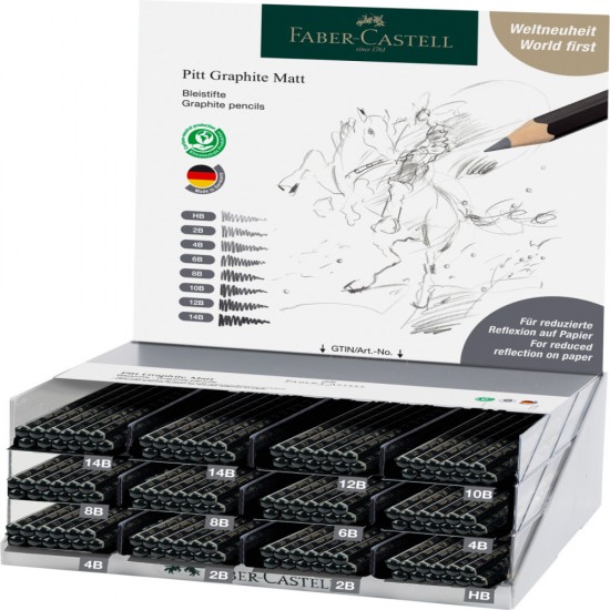 Display 144 Buc Creion Grafit Mat Pitt Faber-castell