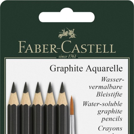 BLISTER 6 BUC CREION GRAFIT AQUARELLE + PENSULA FABER-CASTELL