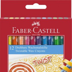 CREIOANE CERATE RETRACTABILE 12 CULORI FABER-CASTELL