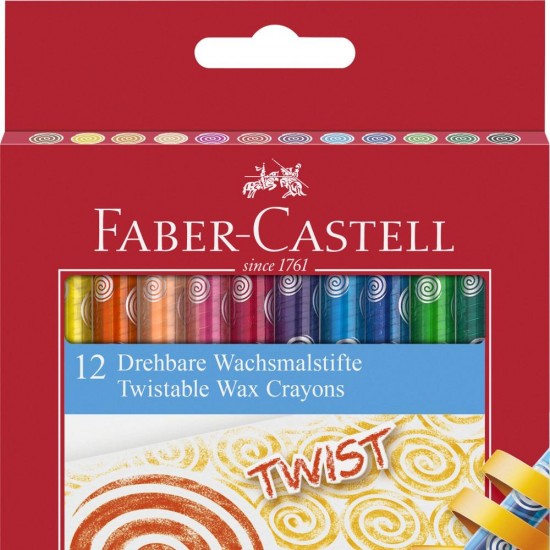 CREIOANE CERATE RETRACTABILE 12 CULORI FABER-CASTELL