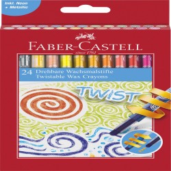 Creioane Cerate Retractabile 24 Culori Faber-castell