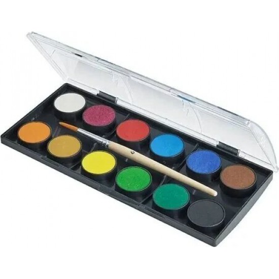 Acuarele 12 Culori 24mm + Pensula 2023 Faber-castell