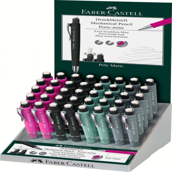 Display 40 Buc Creion Mecanic 0.7 Mm Poly Matic 2 Faber-castell