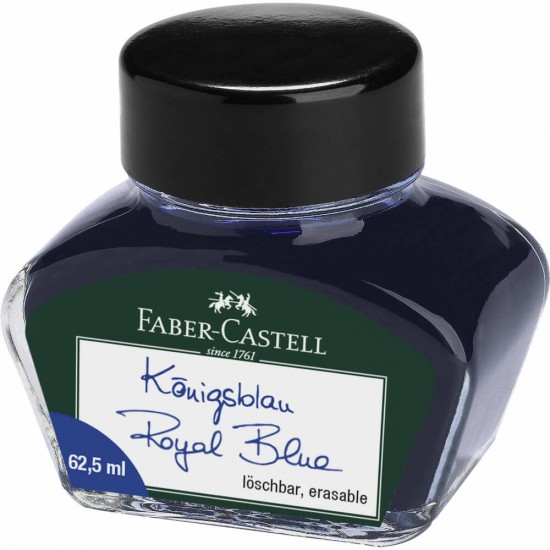 Calimara cu Cerneala Faber-Castell, Albastra, 62,5 ml, Cerneala Stilou, Cerneala pentru Stilou, Cerneala Calimara Stilou, Cerneala de Stilou, Cerneala pentru Stilou, Cerneala Stilou Faber-Castell, Cerneala Stilouri Faber-Castell