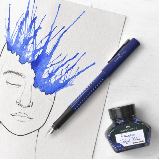 Calimara cu Cerneala Faber-Castell, Albastra, 62,5 ml, Cerneala Stilou, Cerneala pentru Stilou, Cerneala Calimara Stilou, Cerneala de Stilou, Cerneala pentru Stilou, Cerneala Stilou Faber-Castell, Cerneala Stilouri Faber-Castell