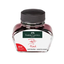 Calimara cu Cerneala Faber-Castell, Rosie, 30ml, Cerneala Stilou, Cerneala pentru Stilou, Cerneala Calimara Stilou, Cerneala de Stilou, Cerneala pentru Stilou, Cerneala Stilou Faber-Castell, Cerneala Stilouri Faber-Castell