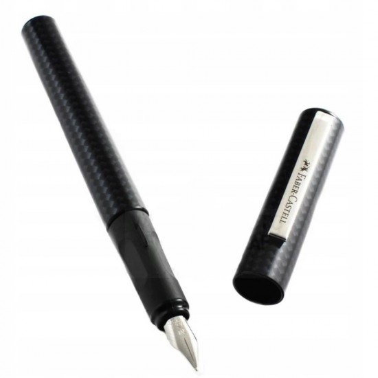 Stilou Scolar Faber-Castell, Negru, Penita Otel, Grip Cauciucat, 6 Patroane de Cerneala Incluse, Stilou Elevi, Stilouri Elevi, Stilou Scoala, Stilouri Scoala, Stilouri Scolare, Stilouri de Scris, Stilouri cu Patroane, Stilouri cu Mina, Stilou cu Mina