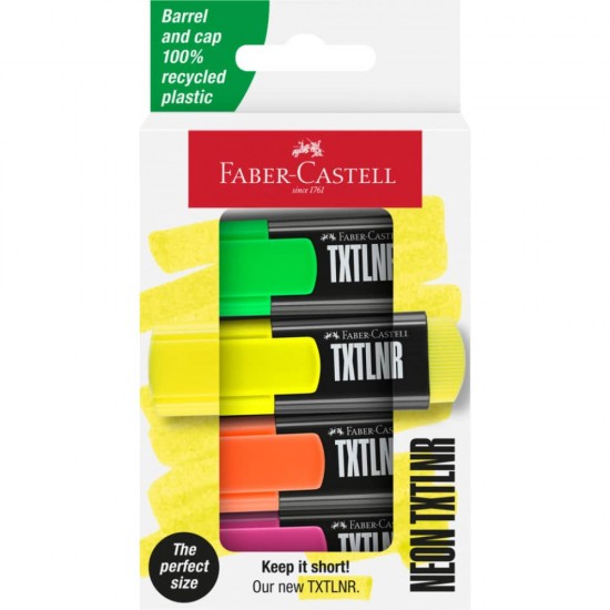 Textmarker Mini Set 4 Superfluorescent Faber-castell