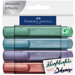 Textmarker Set 4 Metalizat Faber-castell