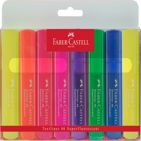 Textmarker Set 8 Superfluorescent 1546 Faber-castell