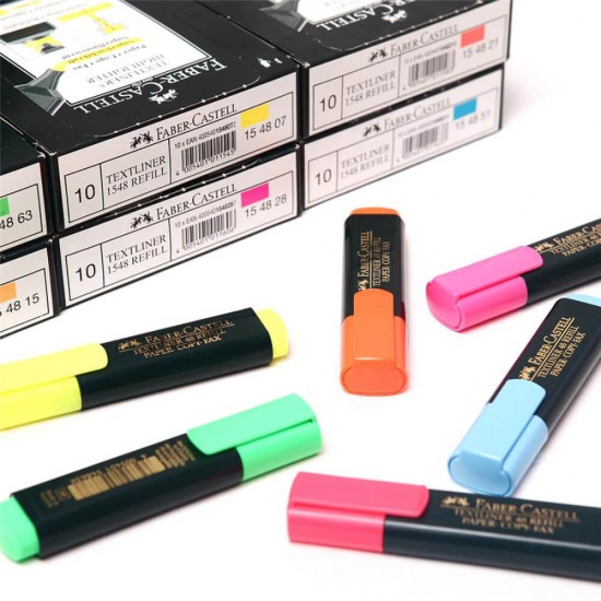 Textmarker 1548 Faber-Castell, Galben, Evidentiator Faber-Castell, Evidentiator 1548, Evidentiatoare Faber-Castell, Markere Faber-Castell, Textmarkere Faber-Castell, Highlighter