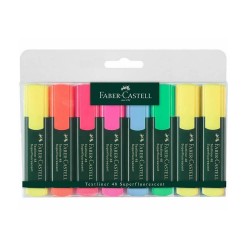 Set 8 Textmarkere 1548 Faber-Castell, Culori Diverse, Evidentiator Faber-Castell, Evidentiator 1548, Evidentiatoare Faber-Castell, Markere Faber-Castell