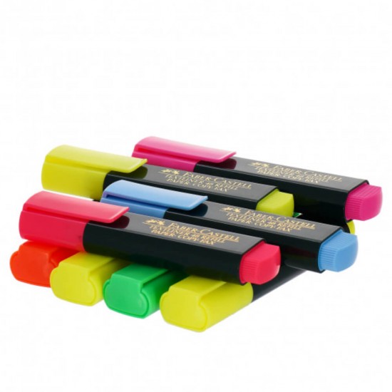 Set 8 Textmarkere 1548 Faber-Castell, Culori Diverse, Evidentiator Faber-Castell, Evidentiator 1548, Evidentiatoare Faber-Castell, Markere Faber-Castell