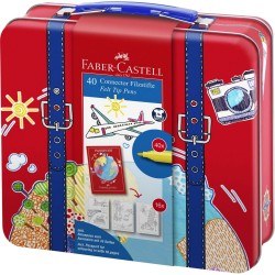 Set 40 Carioci Colorate Faber-Castell Valiza Connector Cu Clip Prindere, Carioca Pentru Copii, Carioca De Colorat, Carioci Pentru Copii, Carioci Pentru Colorat, Carioci Colorate Pentru Desenat, Carioci Faber-castell