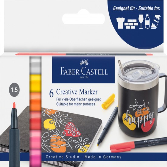 Marker Creativ Set 6 Culori Summer Faber-castell