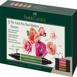 Pitt Artist Pen Dual Marker Set 5 Buc Flowers Faber-castell