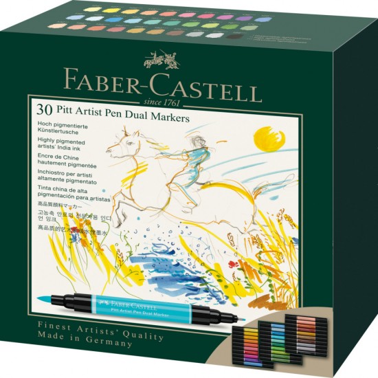Pitt Artist Pen Dual Marker Set 30 Bucati Faber-castell