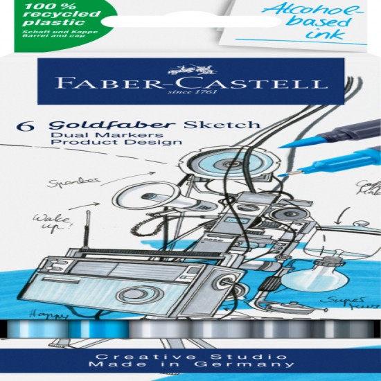 Sketch Marker 2 Capete Set 6 Design Produs Goldfaber Faber-castell