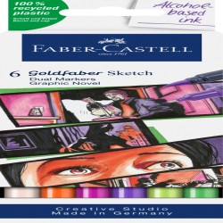 Sketch Marker 2 Capete Set 6 Novel Goldfaber Faber-castell