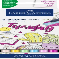Sketch Marker 2 Capete Set 6 Kawaii Goldfaber Faber-castell