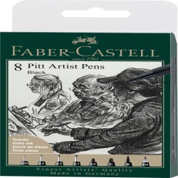 Pitt Artist Pen Set 8 Buc Negru 2022 Faber-castell