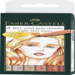 Pitt Artist Pen Set 6 Buc Tonurile Pielii Faber-castell