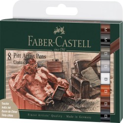 Pitt Artist Pen Set 8 Buc Clasic Faber-castell