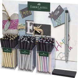 Pitt Artist Pen Metalic 3*30 Buc Display Plastic Faber-castell