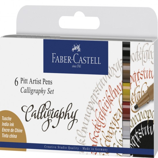 Pitt Artist Pen Set Caligrafic 6 Buc Faber-castell