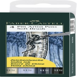 Pitt Artist Pen Soft Brush Set 4 Buc Faber-castell