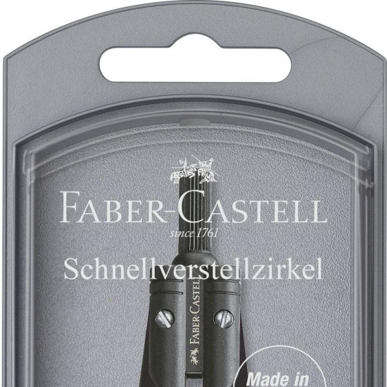 COMPAS QUICK-SET GRIP NEGRU FABER-CASTELL