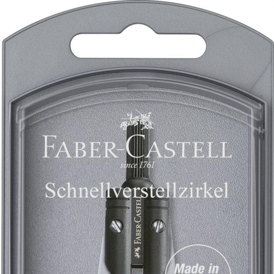 COMPAS QUICK-SET GRIP ARGINTIU FABER-CASTELL