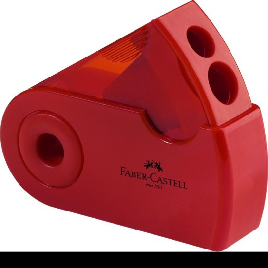 ASCUTITOARE PLASTIC DUBLA SLEEVE ROSIE/ALBASTRA FABER-CASTELL