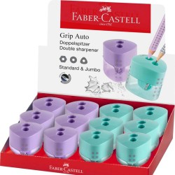 ASCUTITOARE PLASTIC DUBLA GRIP TREND 2019 FABER-CASTELL